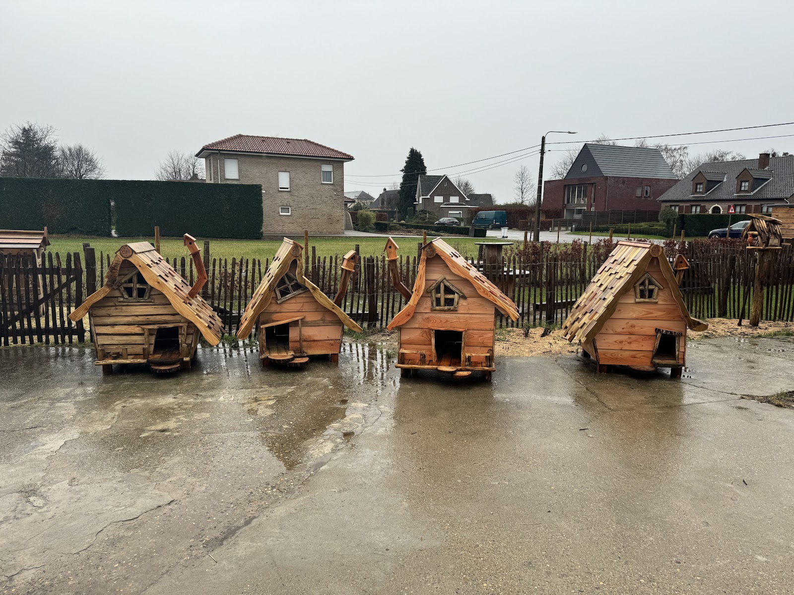 Houten picknickhuisje
