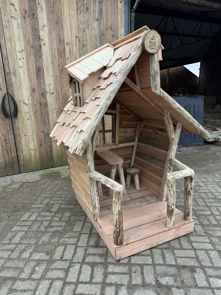 Houten konijnenverblijf